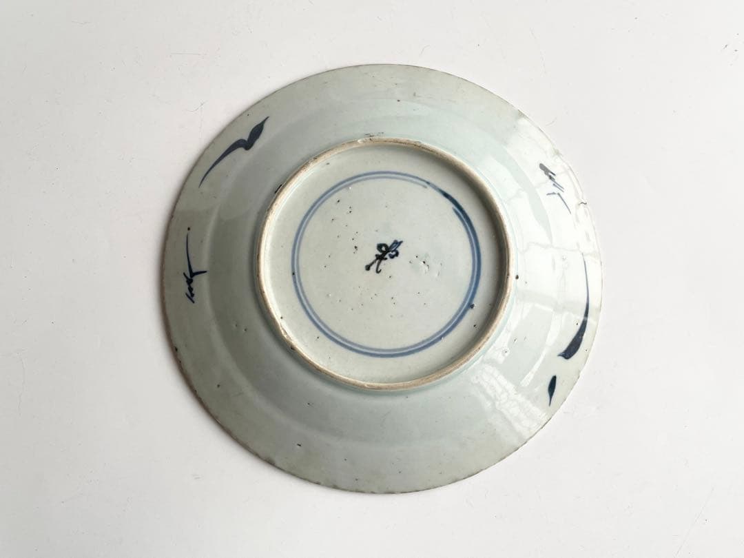 骨董 アンティーク 青花 染付 中国骨董 中国古陶磁 古染付 亀甲花文