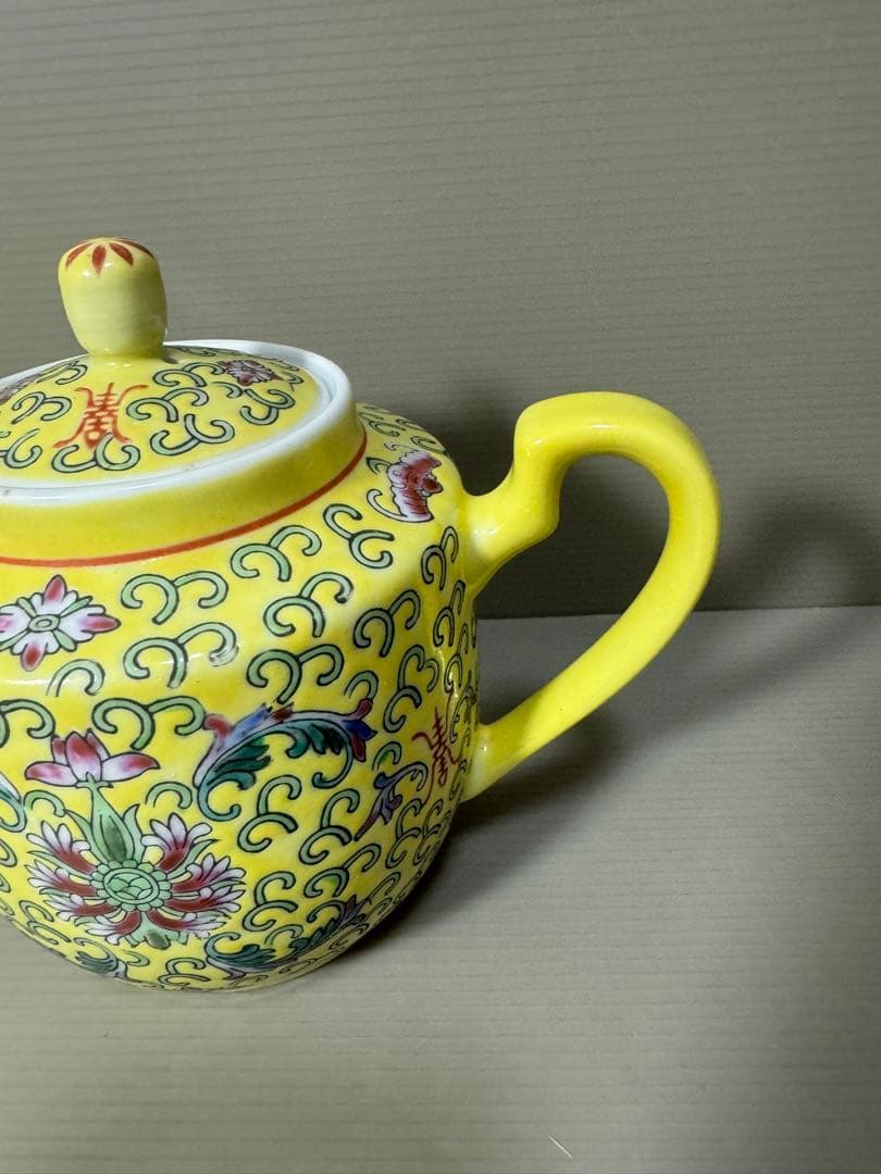 2204 中國景徳鎮製 萬壽無疆 ティーポット