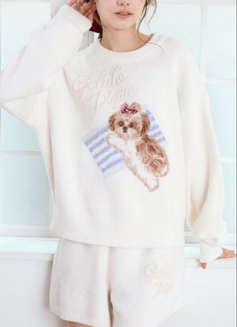 新品♡ジェラートピケ♡限定シーズージャガードプルオーバー＆ベビモコパンツセット