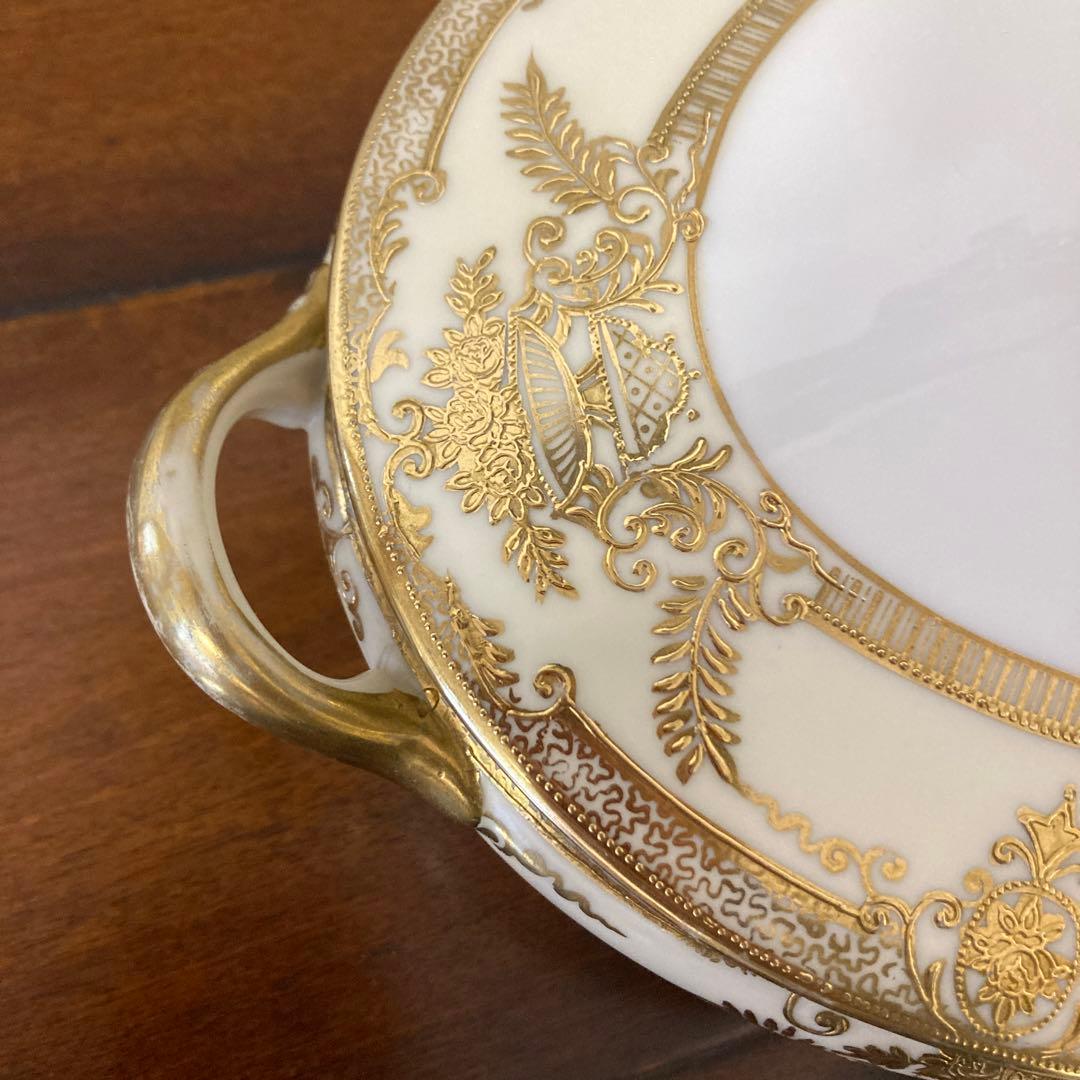 SALE 未使用品 オールドノリタケ スープチューン アンティーク 金彩