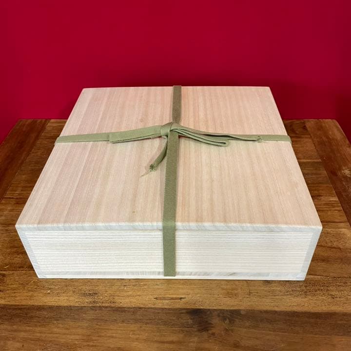 てつ様専用濱田庄司(浜田庄司) 黒釉流描皿 濱田友緒識箱 益子焼人間