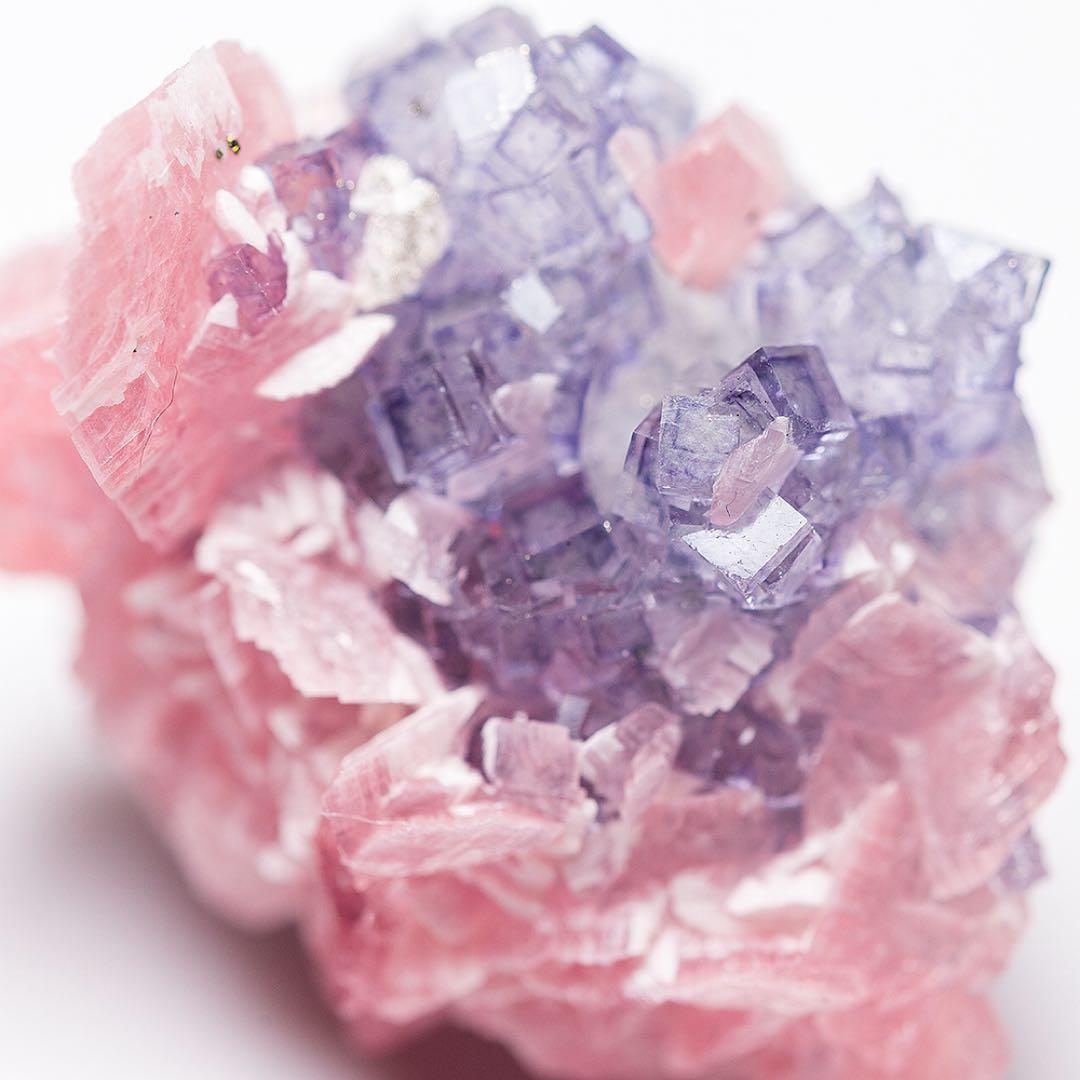 中国 ロードクロサイト フローライト 天然石 原石 鉱物標本 鉱石 蛍石