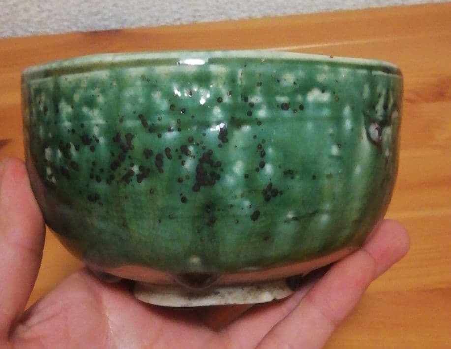 書付有 瀬戸尾張 時代 古織部 茶碗 共箱 茶道具