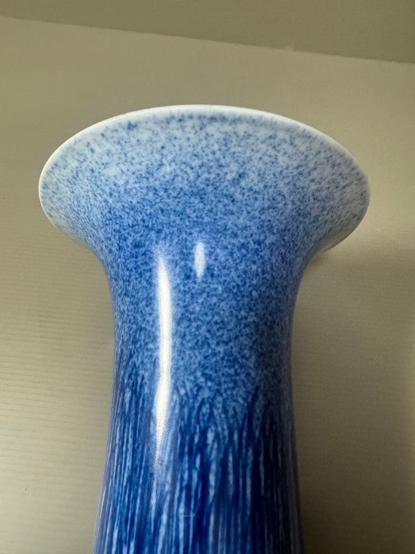 2116 深川製磁　染付鶴文　花瓶