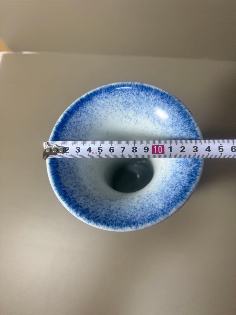 2116 深川製磁　染付鶴文　花瓶