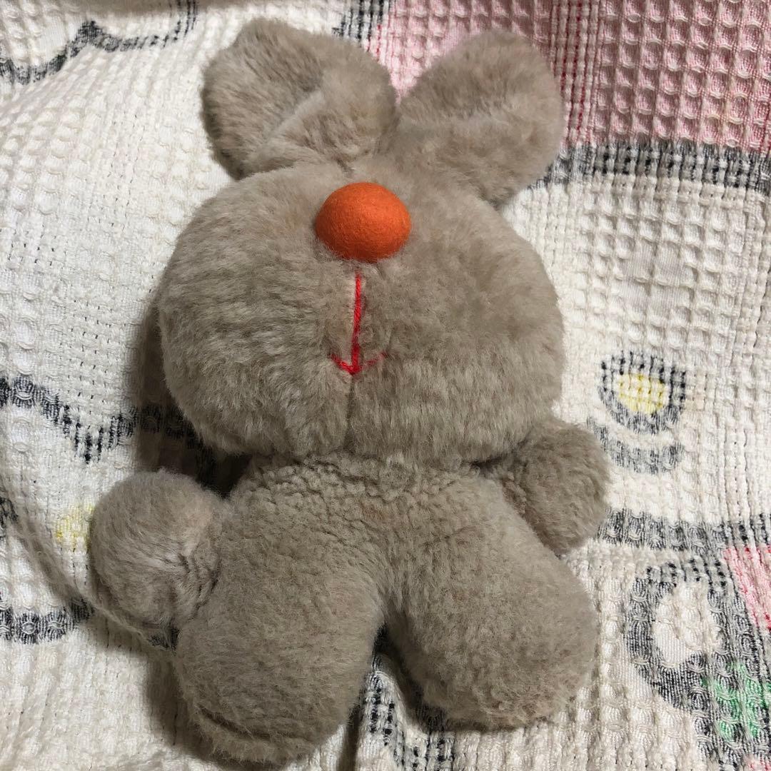 昭和レトロ　ヴィンテージ ぬいぐるみの三英　ウサギ＆クマ　ぬいぐるみ　中古品