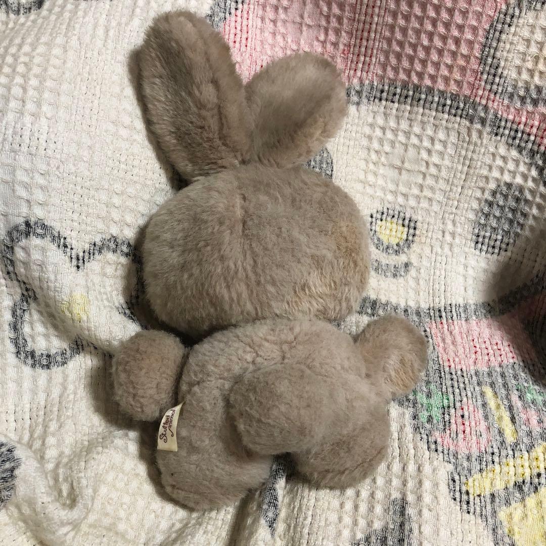 昭和レトロ　ヴィンテージ ぬいぐるみの三英　ウサギ＆クマ　ぬいぐるみ　中古品