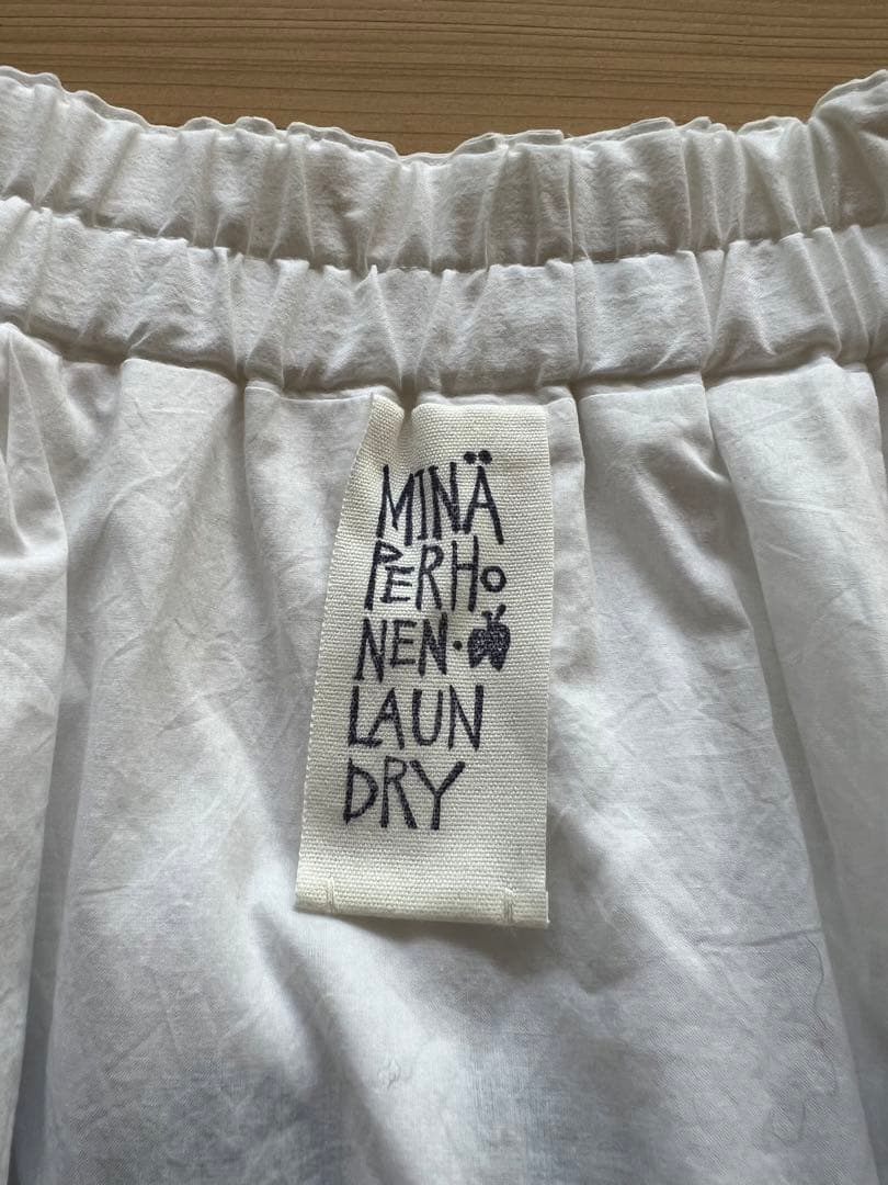 【未使用品】ミナペルホネン\"hama beads\"ギャザー刺繍フレアスカート