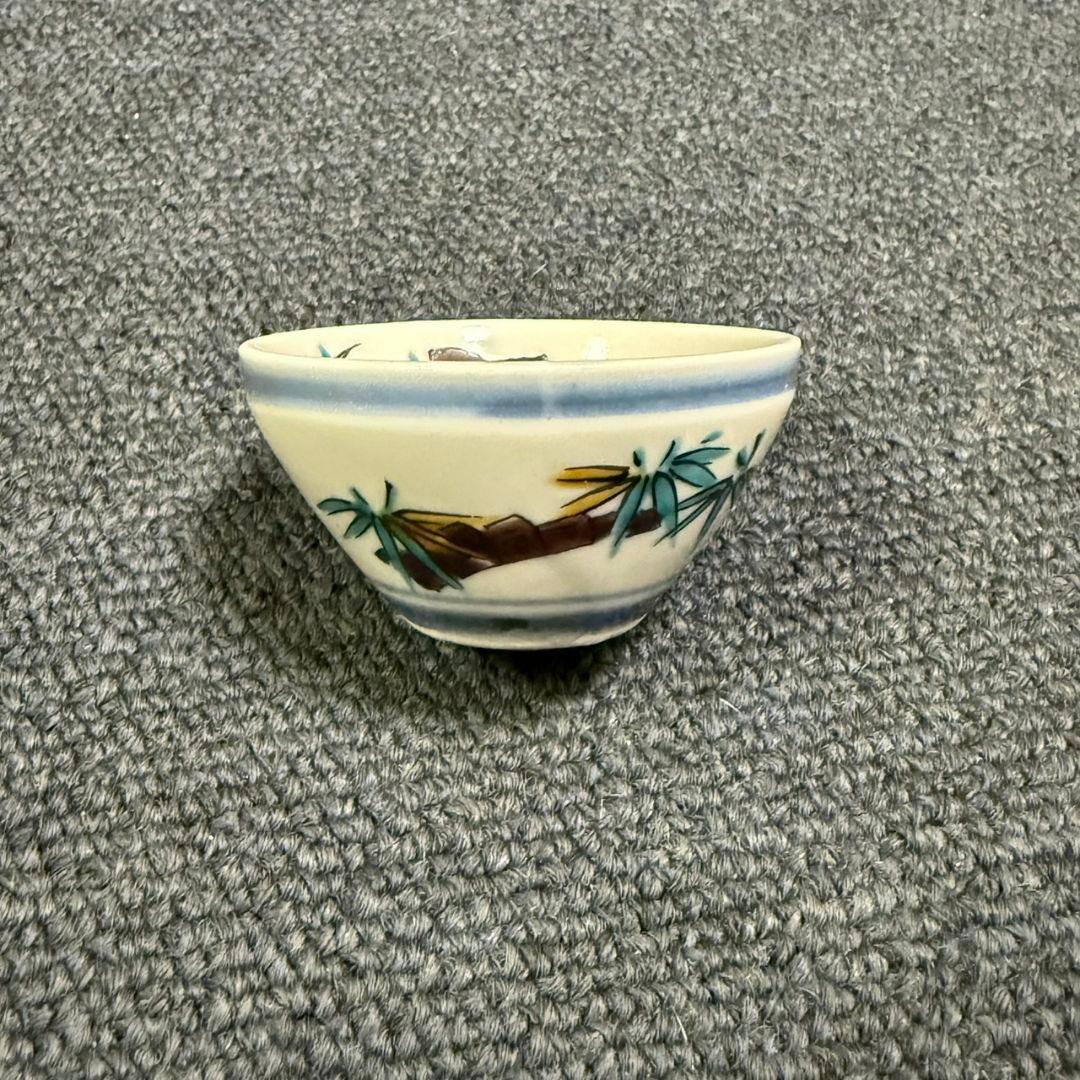 ❇️未使用❇️九谷焼 做古九谷手花鳥給 酒器 徳利×2 お猪口×5セット