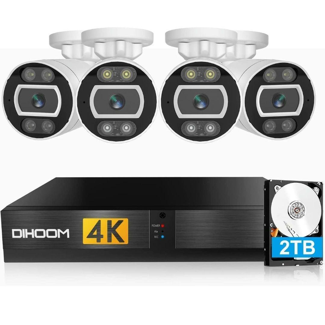 ジェンヌさん専用 DIHOOM 4K防犯カメラシステム 4台+2TB HDD