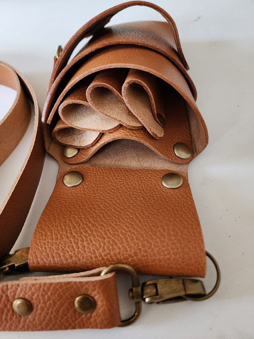 シザーケース 本革 4丁 キャメル