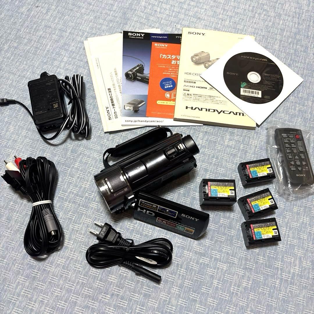 【SONY HANDYCAM】HDR-CX550V バッテリーパック4個付き