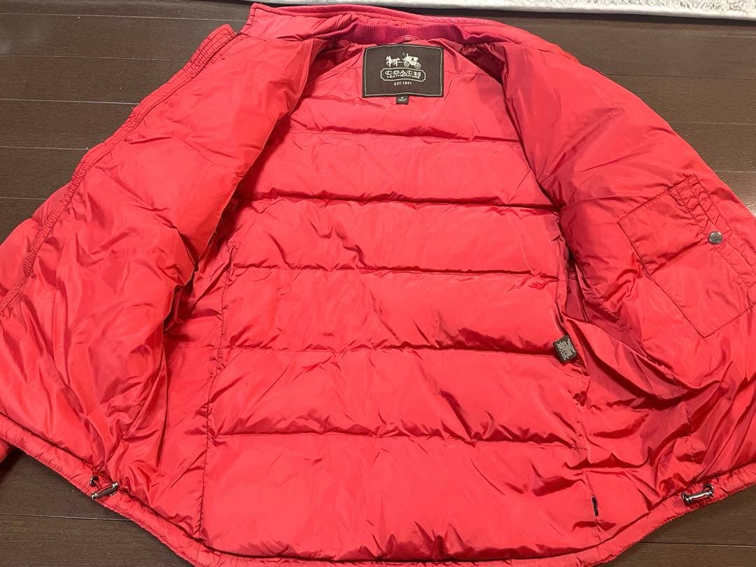 COACH☆コーチ☆レザー切替ダウン☆ライダースジャケット☆羊革☆M☆