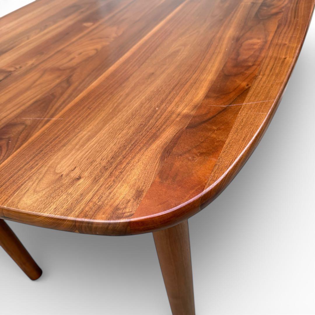 無印良品　ダイニングテーブル　ウォールナット　楕円　150cm 食卓　無垢材