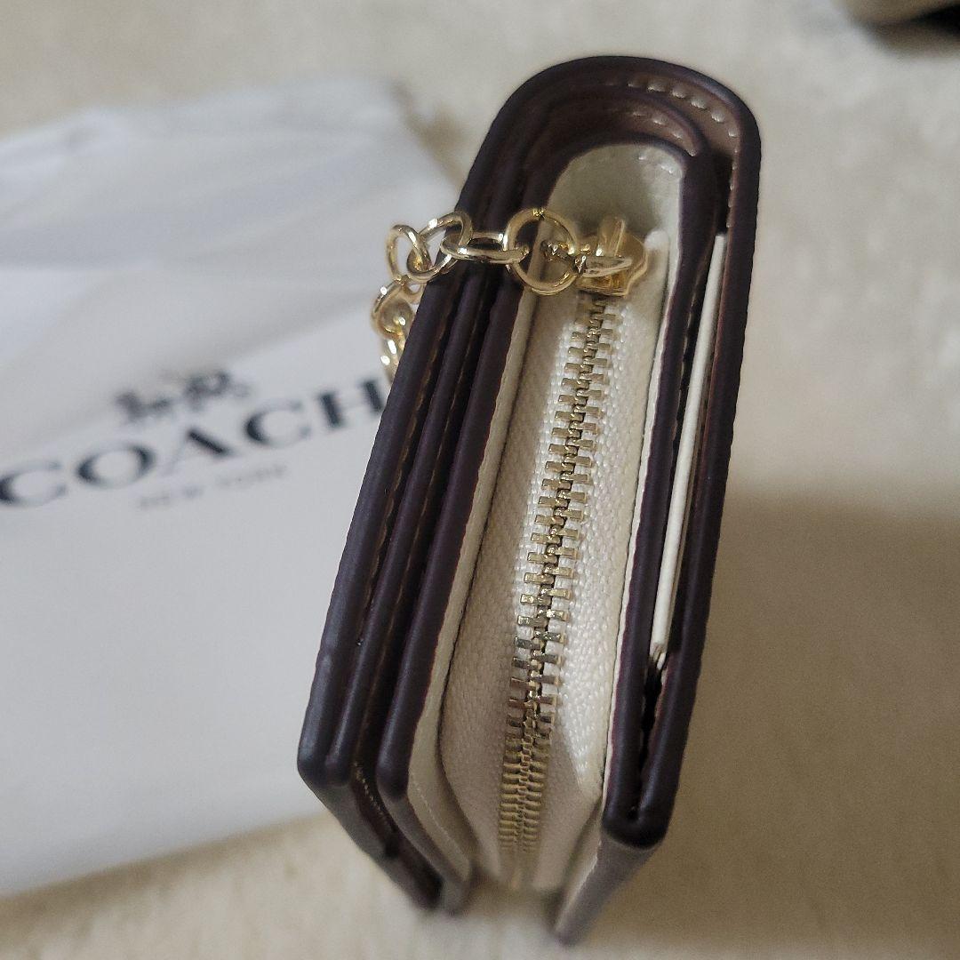 COACH コーチ 猫イラスト 二つ折り財布 ネコ アウトレット