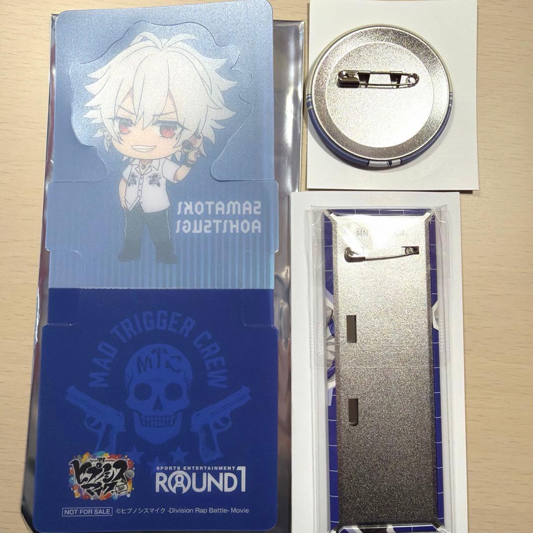 ヒプノシスマイク 碧棺左馬刻 スタンディングコースター 缶バッジ