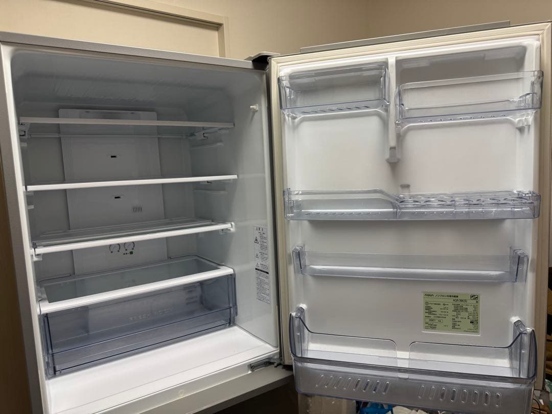 2021年製　AQUA アクア冷蔵庫　355L AQR-36K(S)