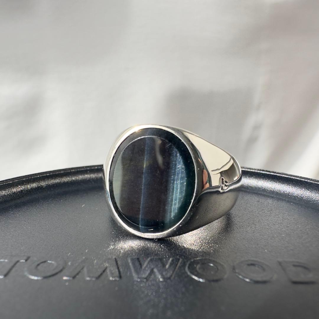 【極美品・人気の60size】Oval Blue Hawk Eye Ring