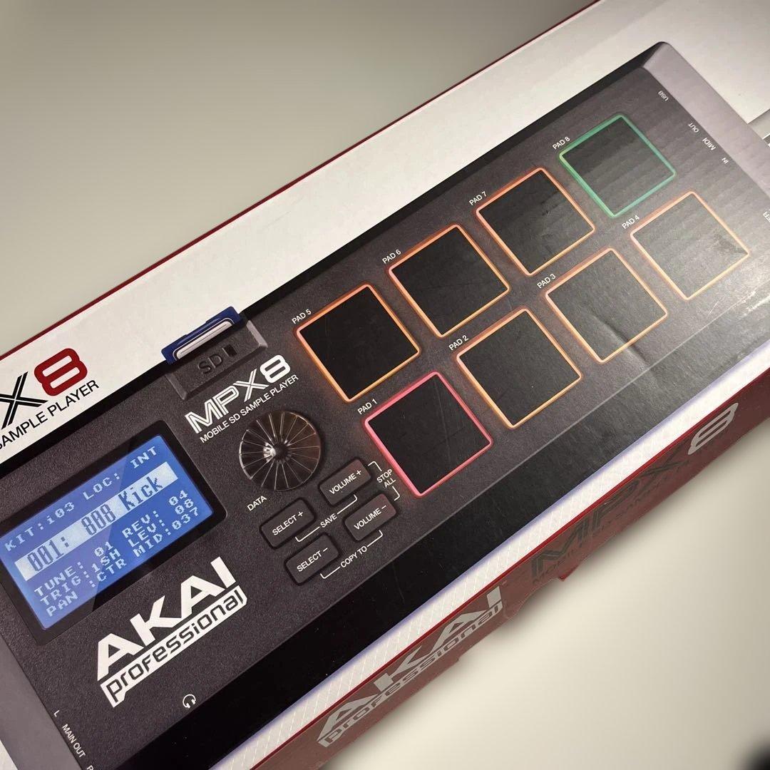 Akai Professional MPX8 サンプラー 8パッド 美品