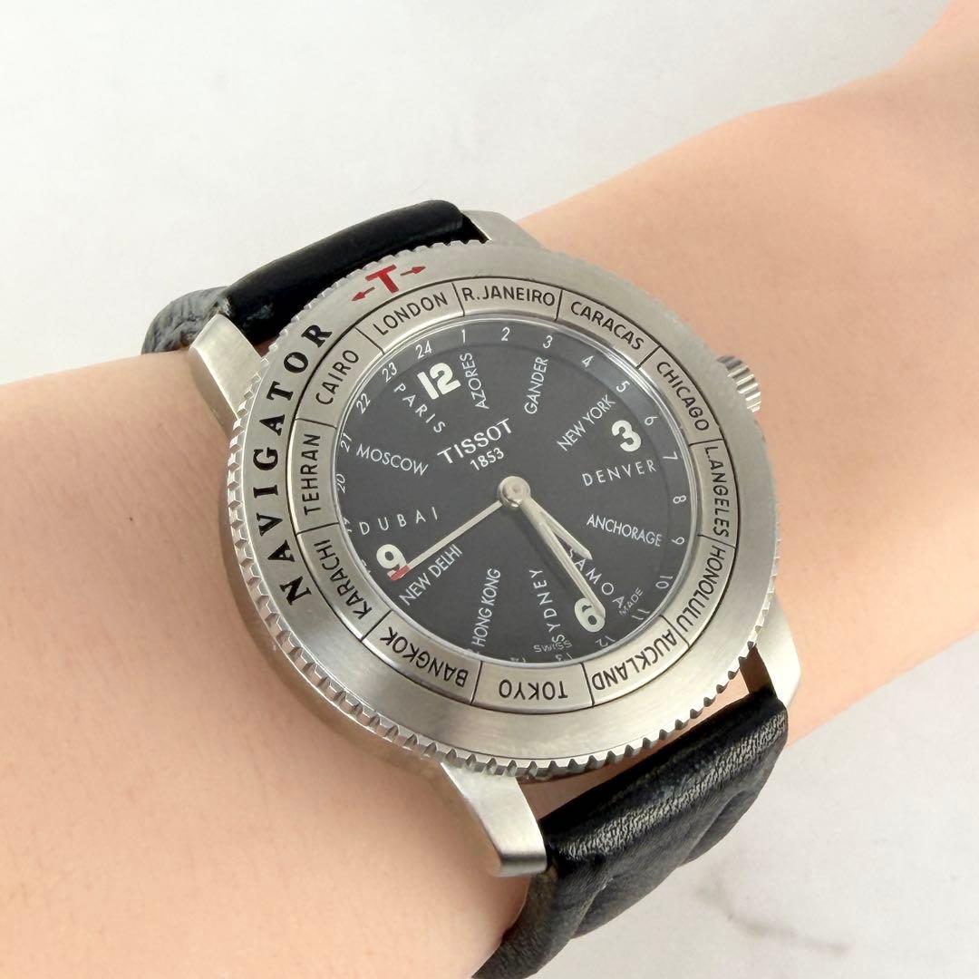 ティソ ナビゲーター N250 ワールドタイム ギョーシェ クォーツ 不動