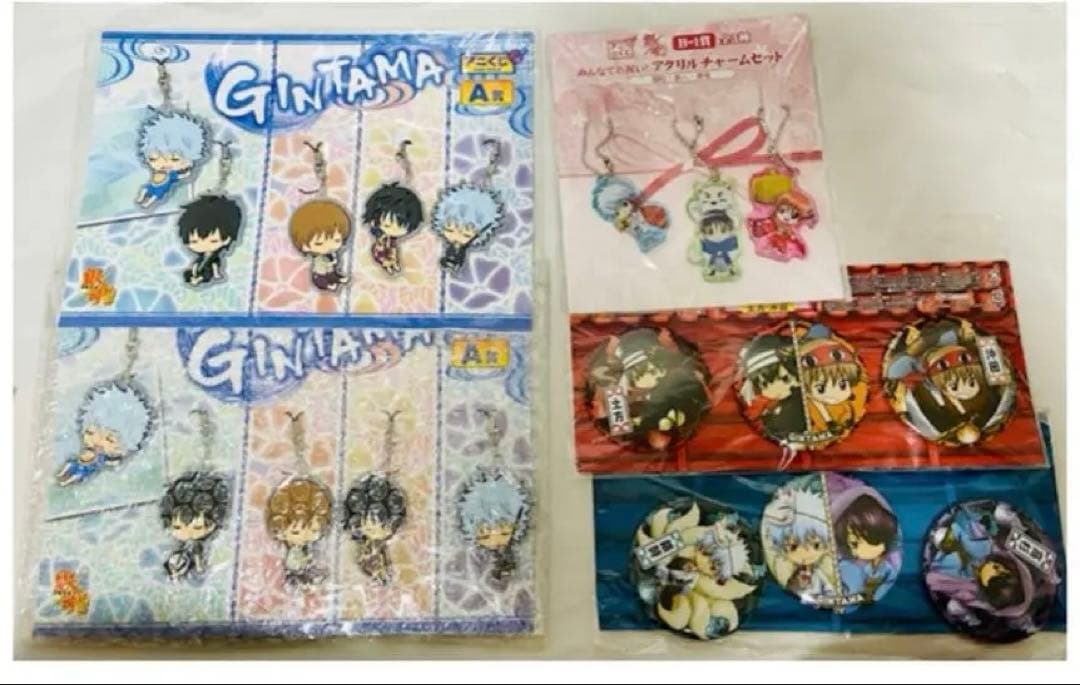 銀魂 一番カフェ 寝顔 ブルルン滞在記京都 缶バッジ サバゲーアクリルスタンド他