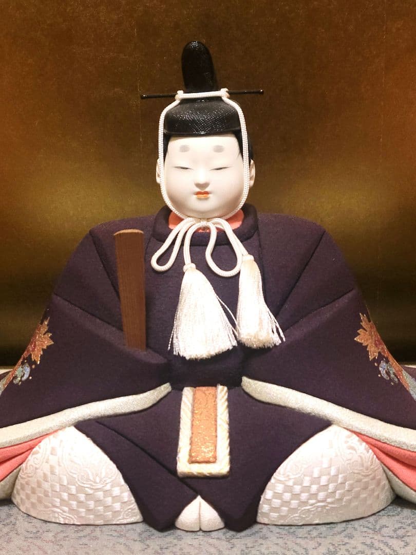 立派な雛人形　内裏雛　若草山　鈴木賢一作　東玉