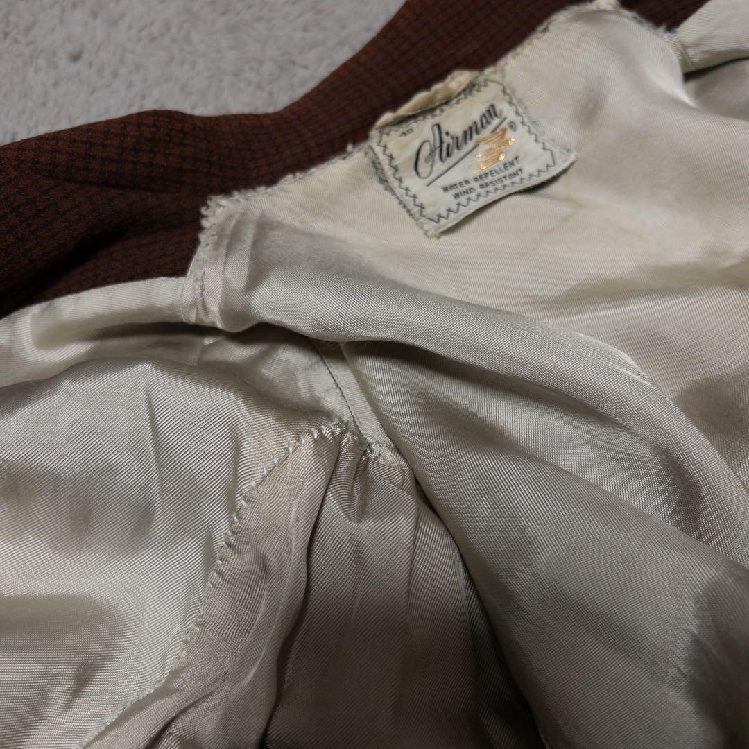 T*e様 40s~50s airman ギャバジャン ウール レーヨン 表記サイ