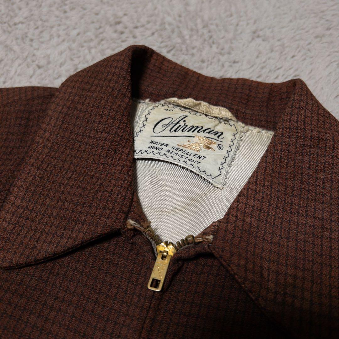 T*e様 40s~50s airman ギャバジャン ウール レーヨン 表記サイ