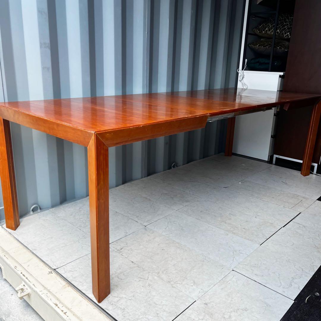 取付無料！北欧デンマーク スコビー 天然木アンティーク伸長ダイニングテーブル✨