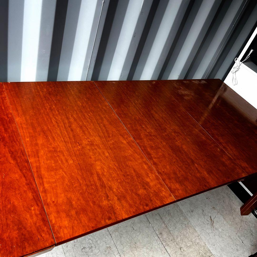 取付無料！北欧デンマーク スコビー 天然木アンティーク伸長ダイニングテーブル✨