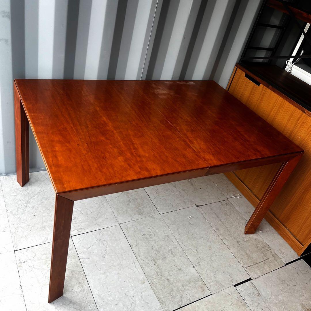 取付無料！北欧デンマーク スコビー 天然木アンティーク伸長ダイニングテーブル✨