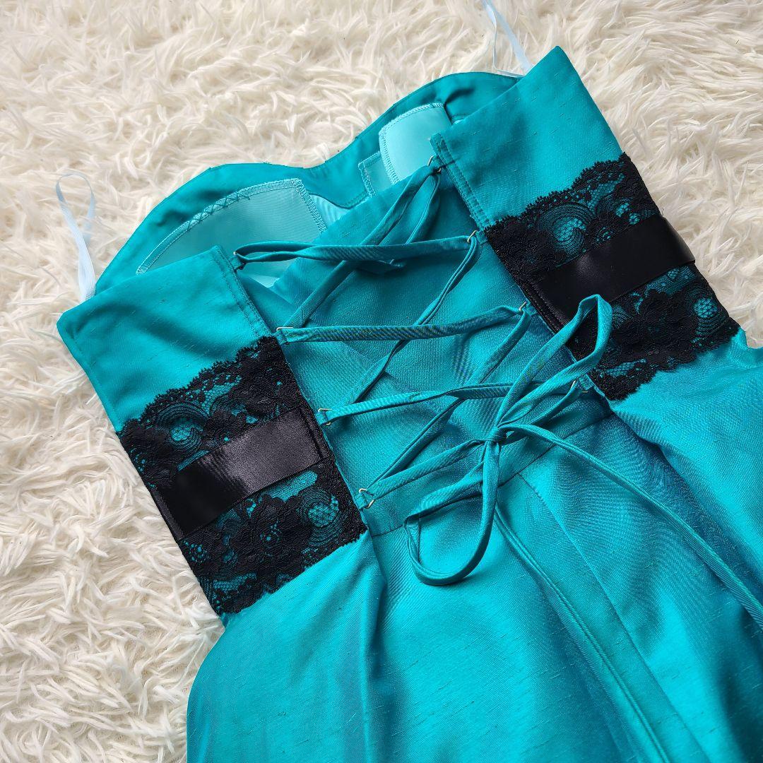 ✨️美品・希少✨️AIMER ドレス ロング チュール レース エメラルド M