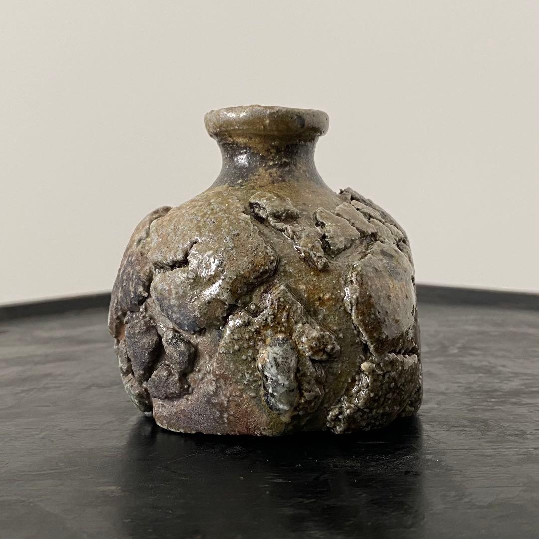 備前焼 原田拾六 「備前乱張小徳利」