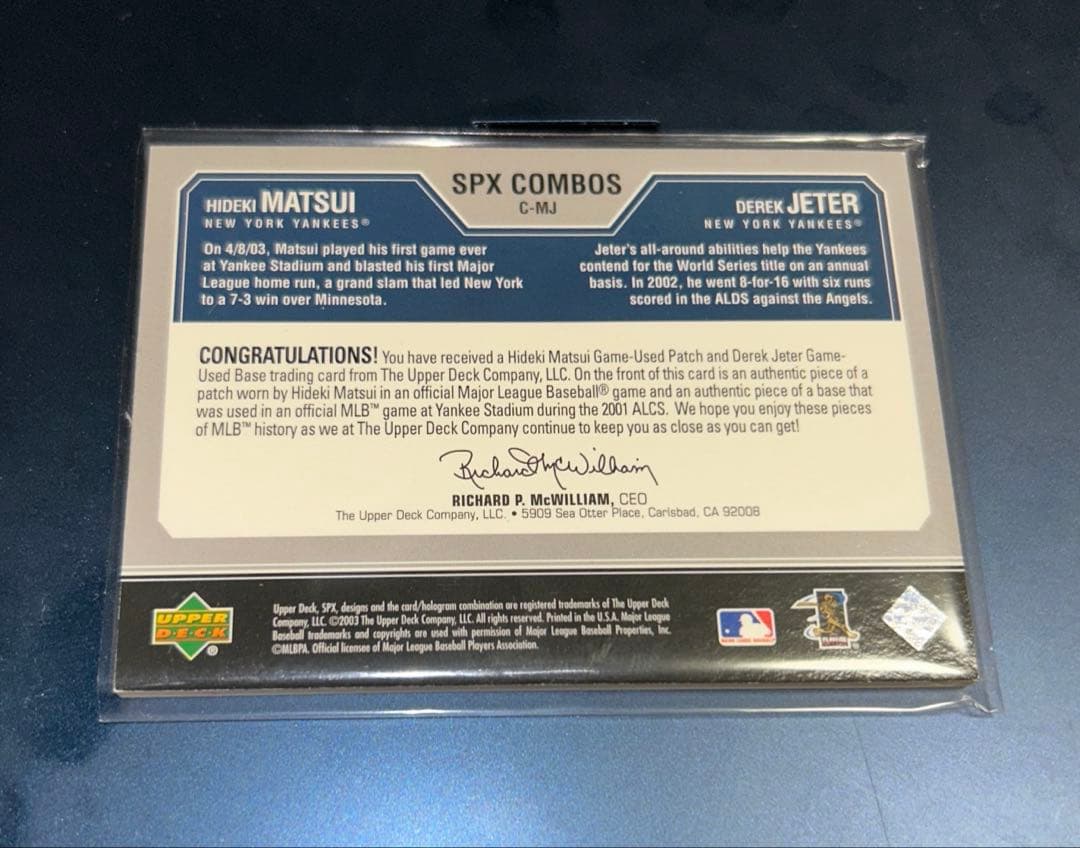 松井秀喜RC Jeter 2003 SPX Combos 激レア