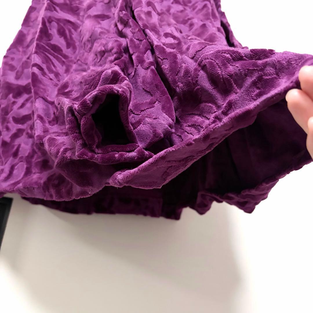 COMME des GARCONS コムデギャルソン　変形スカート　ベロア　花柄