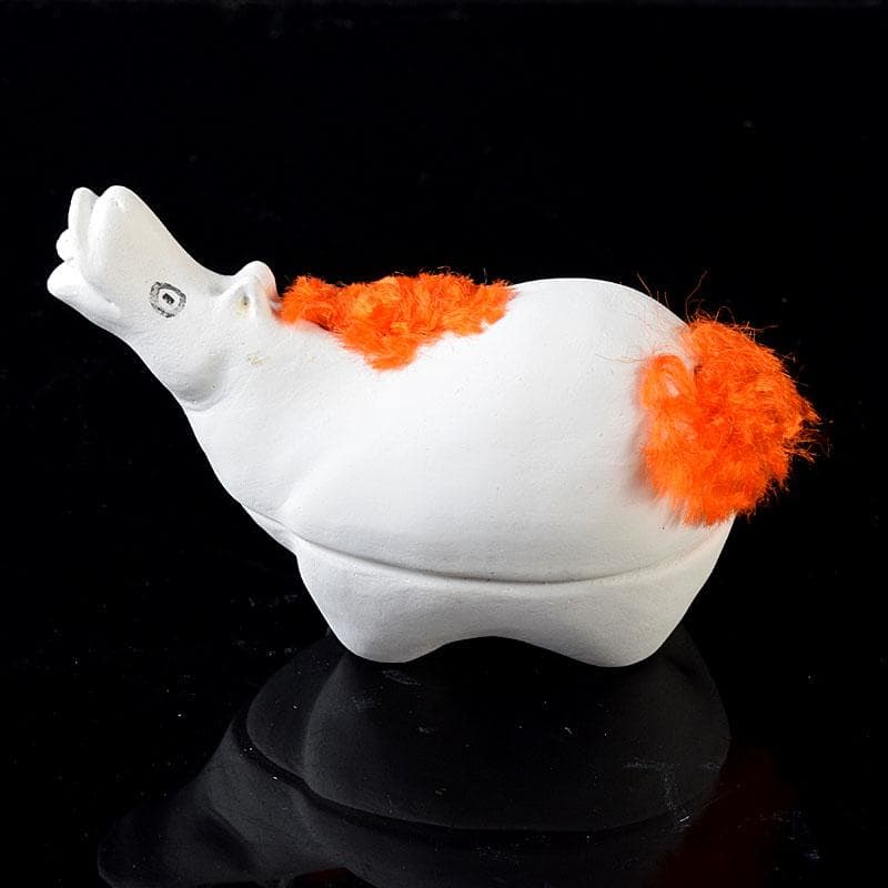 茶道具　佐々木昭楽造　色絵　白馬香合　共布共箱　V　8229