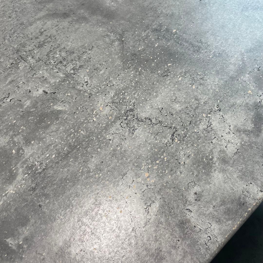 モダンデザイン ダイニングテーブル＆チェア3点セット　石目調　グレー　ブラック