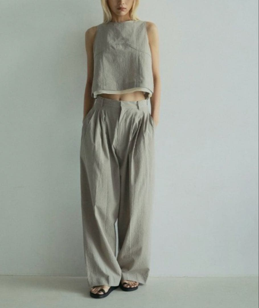 トップス anuke Backopen Check Tops