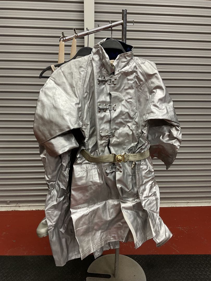 消防服 ファイアーマンコート シルバー コート 手袋 パンツ セット