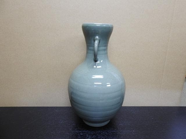 随心堂】深川製 染錦南蛮船 南蛮人図 花器 大花瓶 置物 古美術 時代物