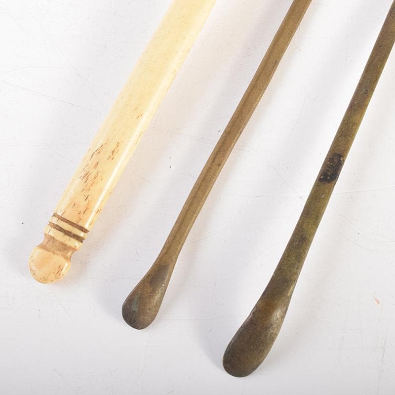 こうちゃん様専用 朝鮮美術 李朝 古銅 薬匙 銅匙 柄杓 5点 V R7507