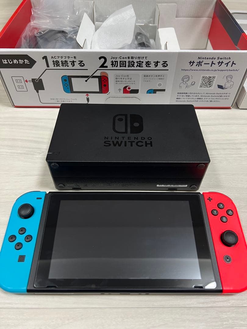 【動作確認済】Nintendo Switch 本体｜付属品完備｜画面保護済
