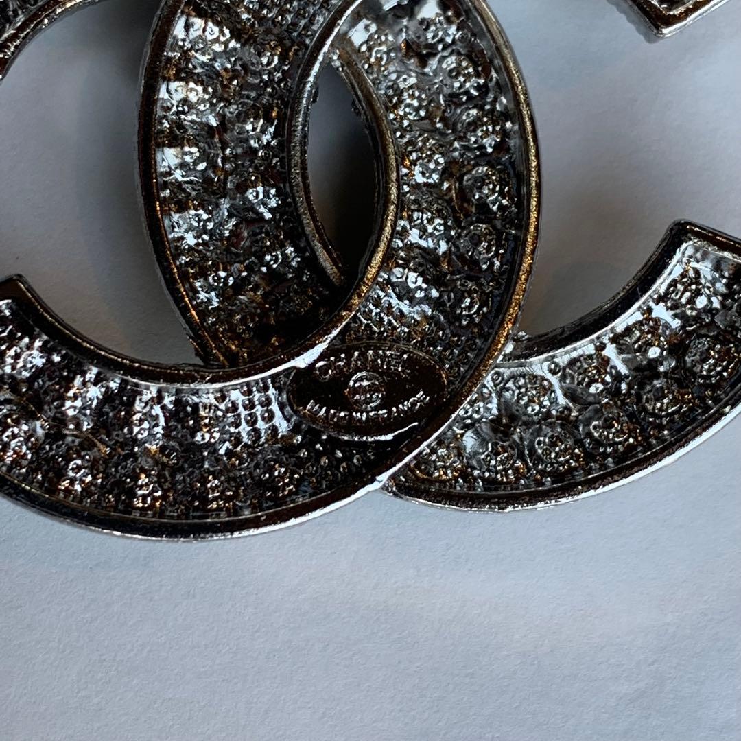 シャネル CHANEL シルバー ストーン ブローチ