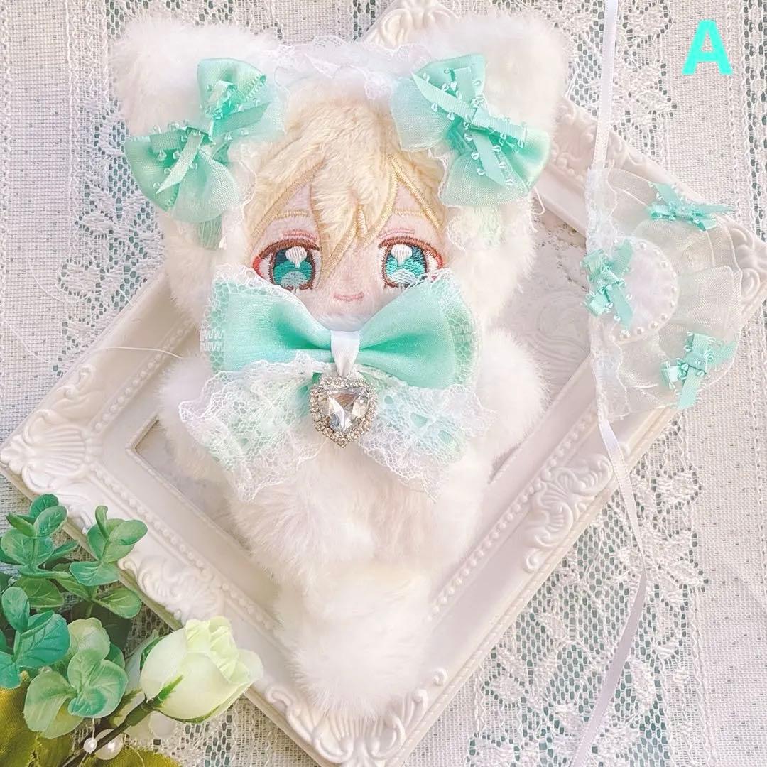 自立(431)ぬい服 10cm 着ぐるみ ねこミント スタイ付き - メルカリ