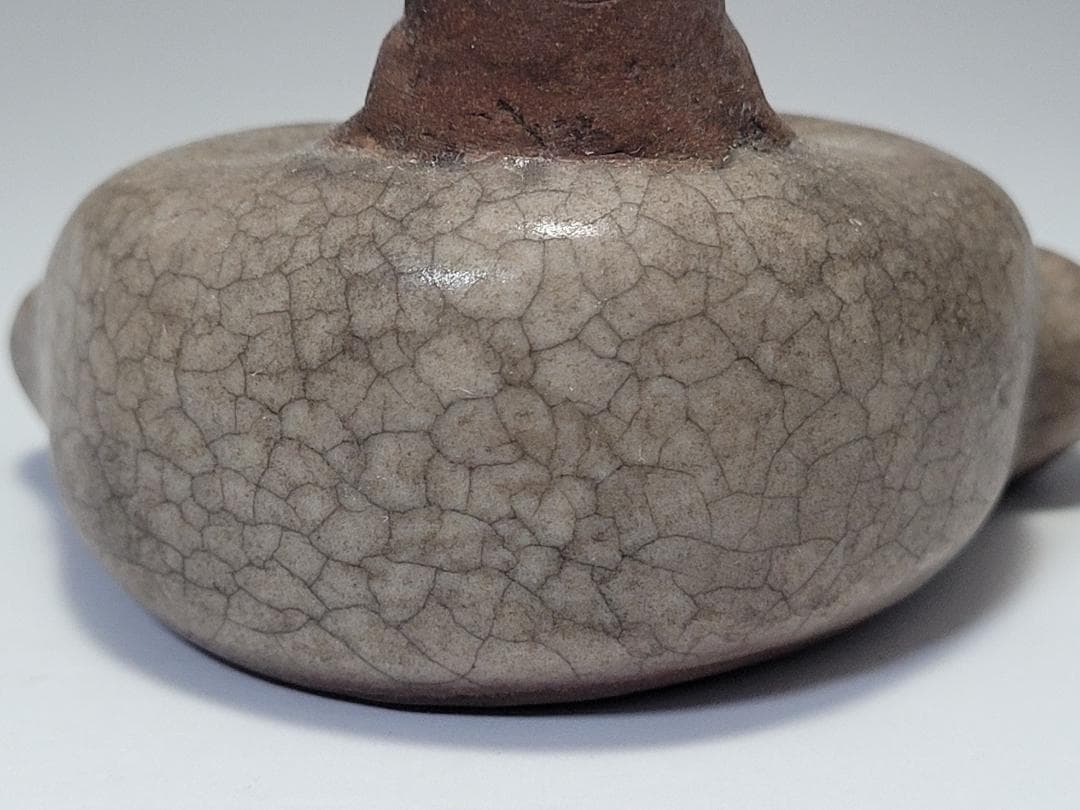 津田真瑞作 『猩々床置』 【共箱付(ラベル入) 】 時代金工 銅製