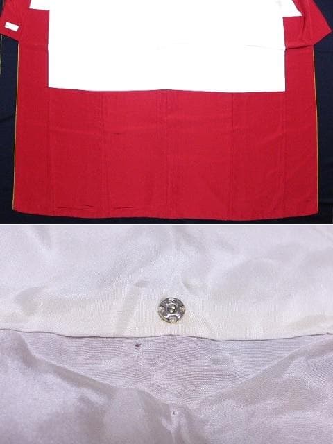 特選！やまと誂 吹綿 振袖 無地 赤 紅☆長襦袢 2点 セット 正絹☆