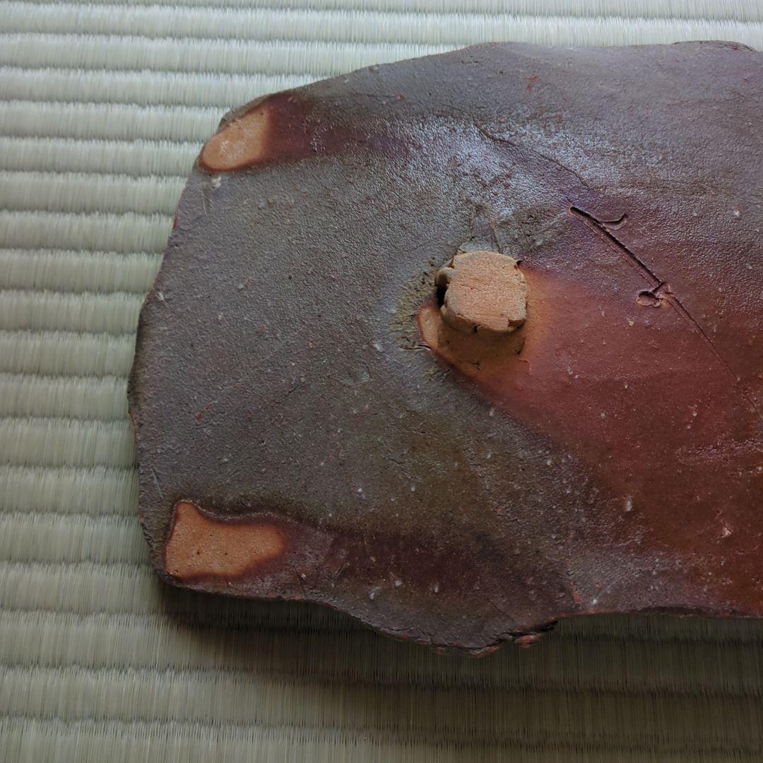 A 282 備前　　　作家物・角大皿　　（新品未使用品）
