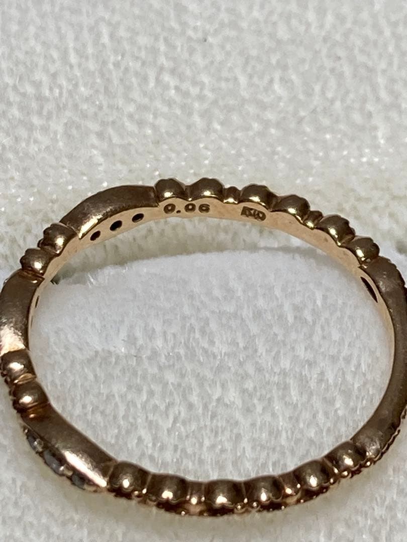 n*6様 アガット agete カルムリング ダイヤモンドK10 0.06ct