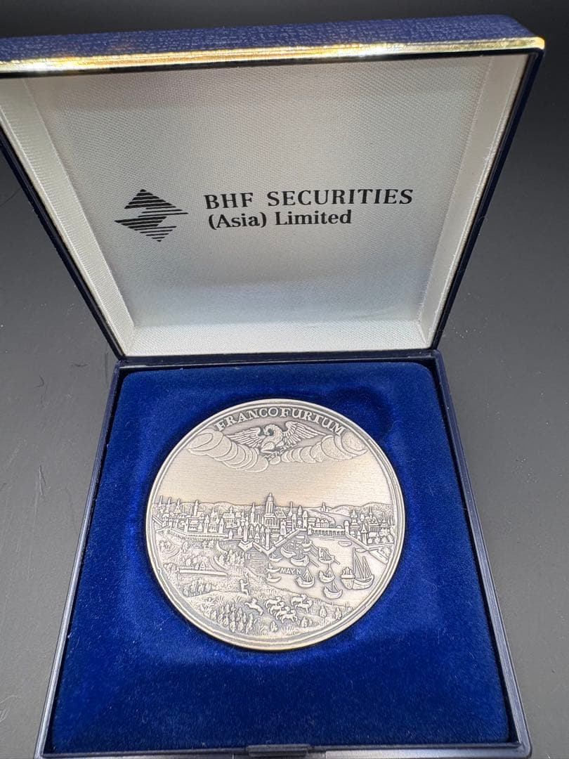 純銀 フランクフルト風景 純銀製メダル BHF SECURITIES
