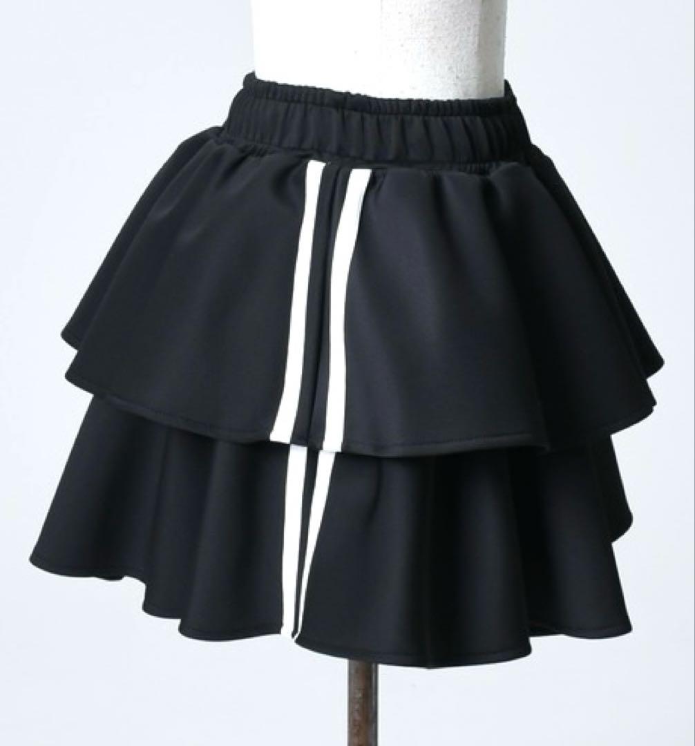 新品紙タグ無♡今期商品REFLEM/レフレム♡ポーチ付きジャージフリルスカート黒